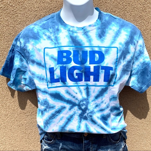 Budweiser Tops - Bud Light Custom Tie Dye Tee